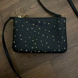 Black and gold star crossbody bag
